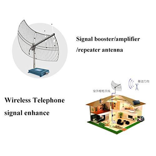 SIGNALPLUS signalplus Outdoor 868MHz GSM CDMA parabolic Grid Cellular Antenna 5G-Remote Signal Receiver 806~960MHz GSM Repeater Signal Amplifier Booster