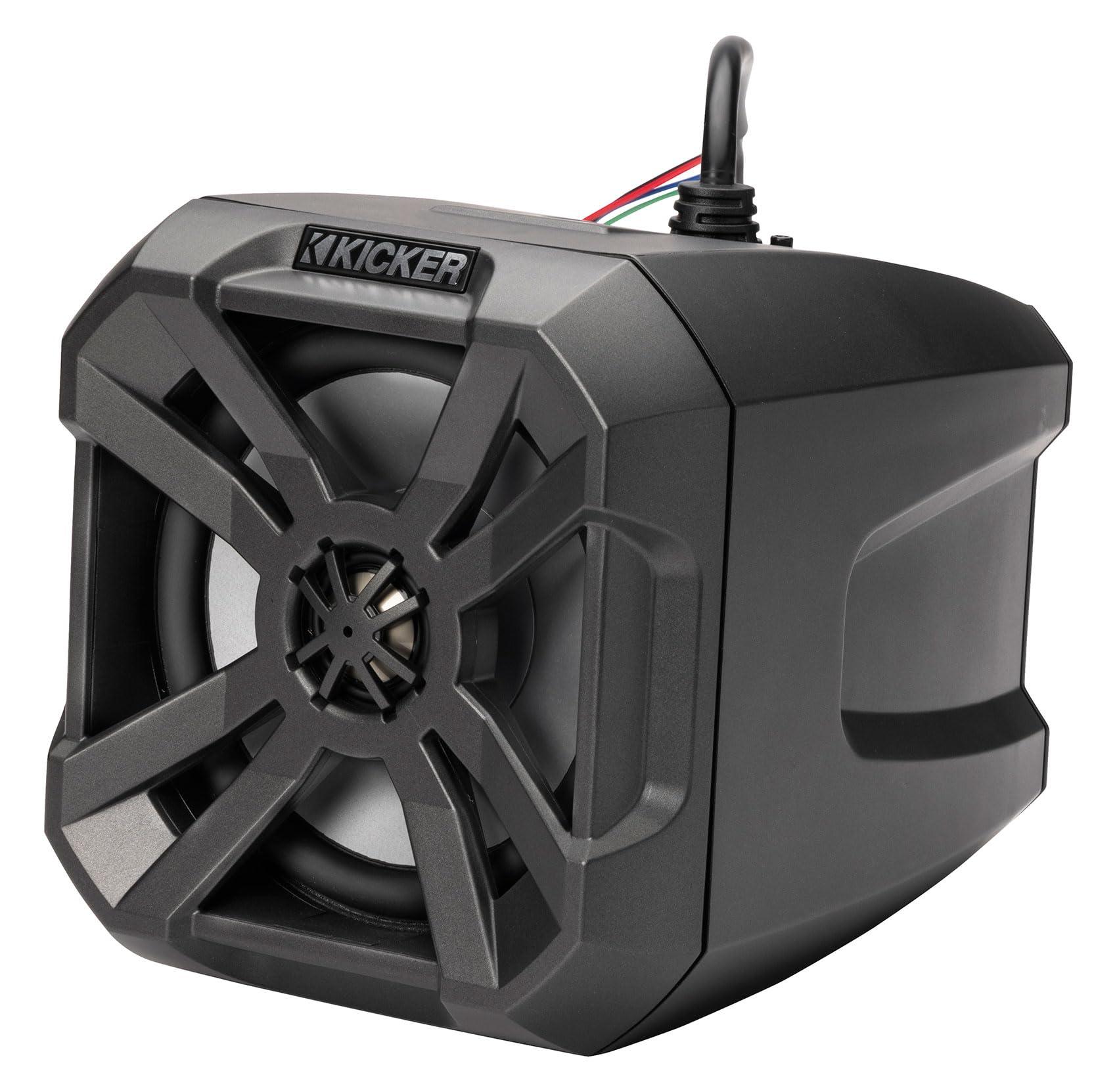 KICKER (2) KICKER 48BTCAN65 6.5" Powered Tower Speakers w/Bluetooth Bundle with Rockville House Party Speaker (2 Items)