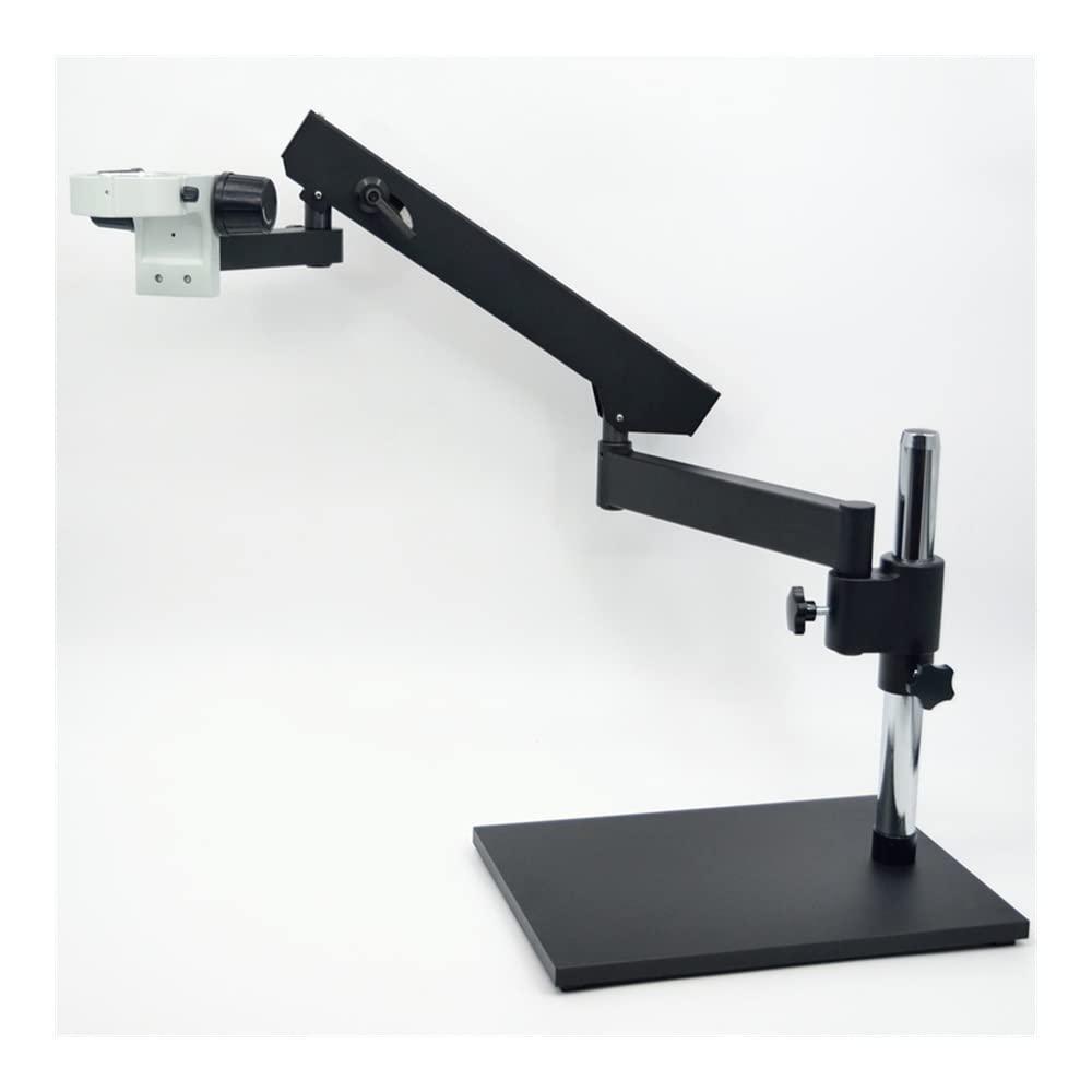 VAKUUM Lab Microscope Slides Articulating Pillar Stand Articulating Stand Zoom Microscope with Base Plate Microscope Parts (Color : FLB)