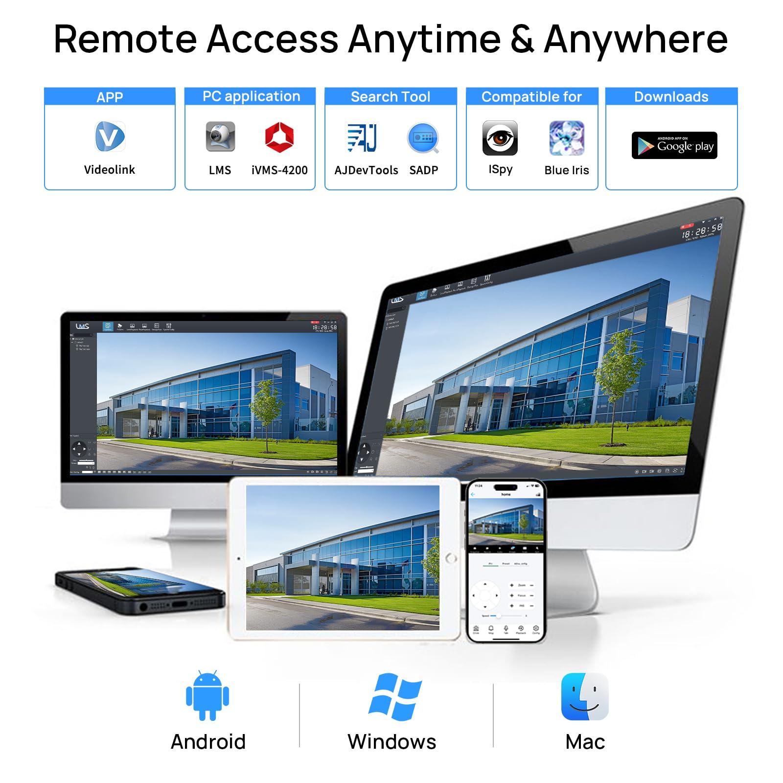 VIKYLIN 6MP IP PoE PTZ Camera Outdoor with Pan/Tilt 3X Optical Zoom,2.8-8mm Motorized Lens,98ft IR Night Vision, Built-in Mic, Human/Vehicle Detection,IP66&IK10, Blue Iris, NDAA Compliant Dome Mini PTZ Camera