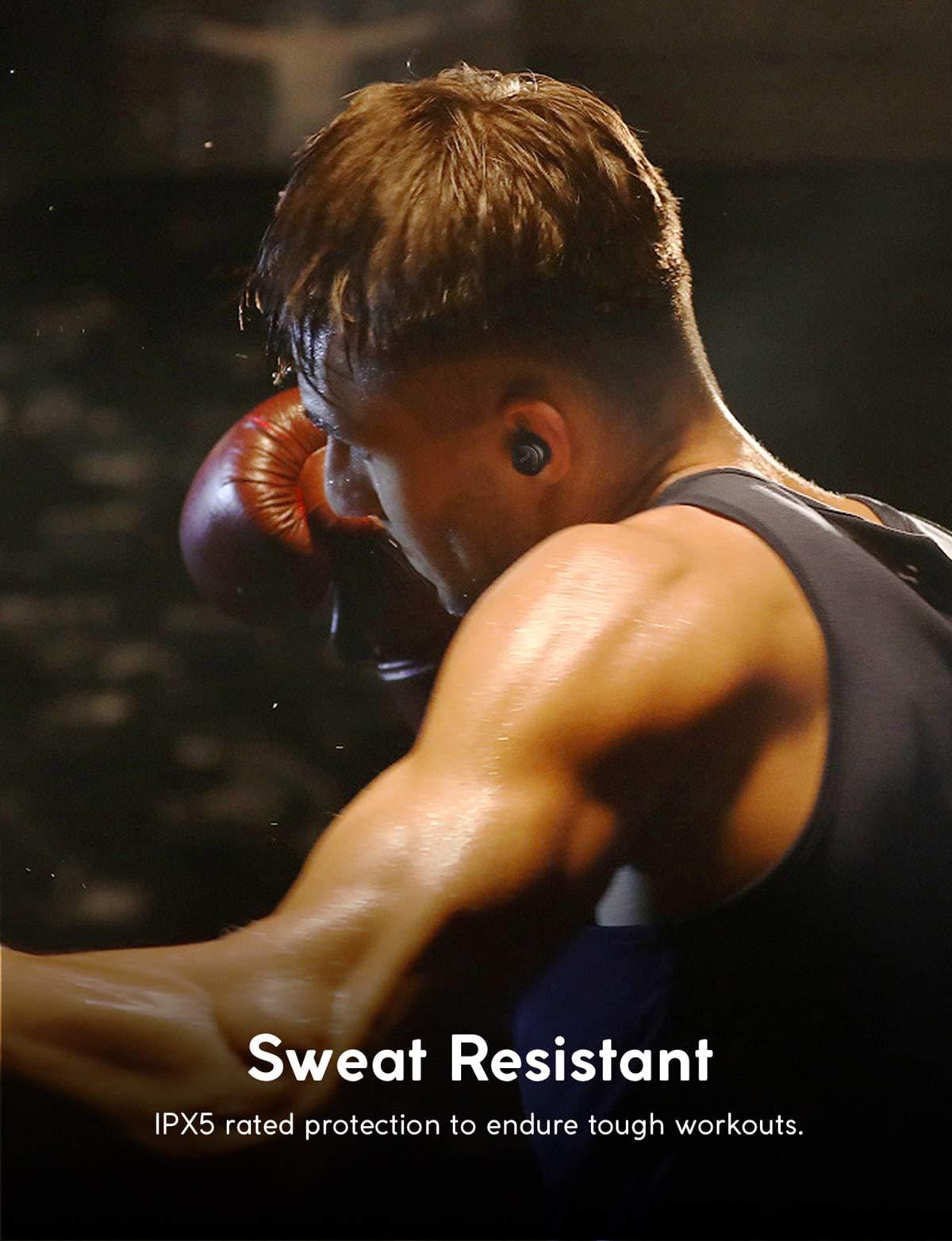 Zolo True Wireless Headphones, ZOLO Liberty [Upgraded] 8-Hour Playtime (100 Hours with Charging Case), Bluetooth 5 Bluetooth Earbuds with Graphene Driver Technology, IPX5 Sweatproof, Handsfree Stereo Calls