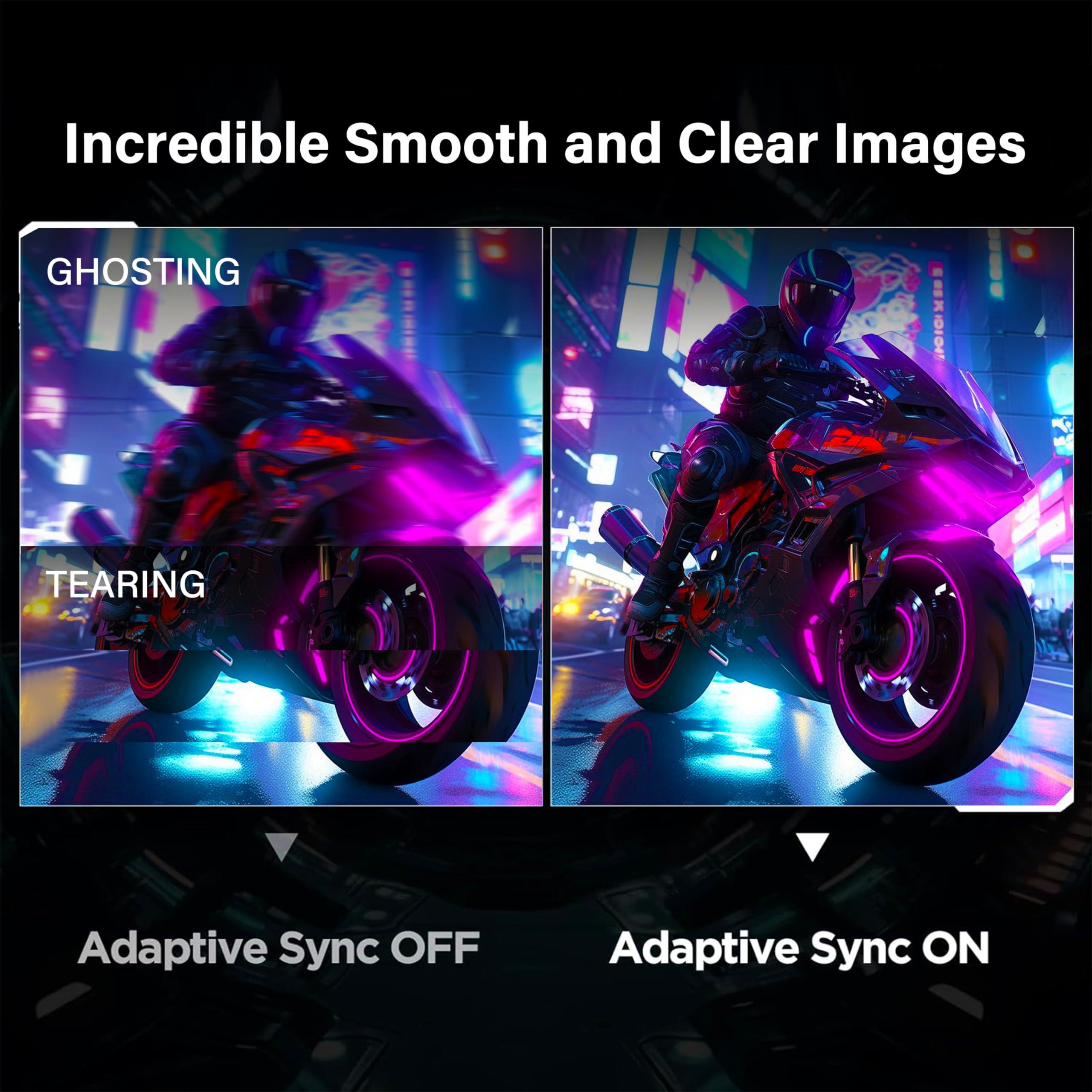 SANSUI SANSUI 180Hz Monitor 24 inch PC Monitor, Computer Monitor FHD 1080p, Display Port Monitor with Built-in Speakers sRGB 110% Adaptive Sync, HDMIx2 Ports VESA Compatible Tilt Adjustable,Black