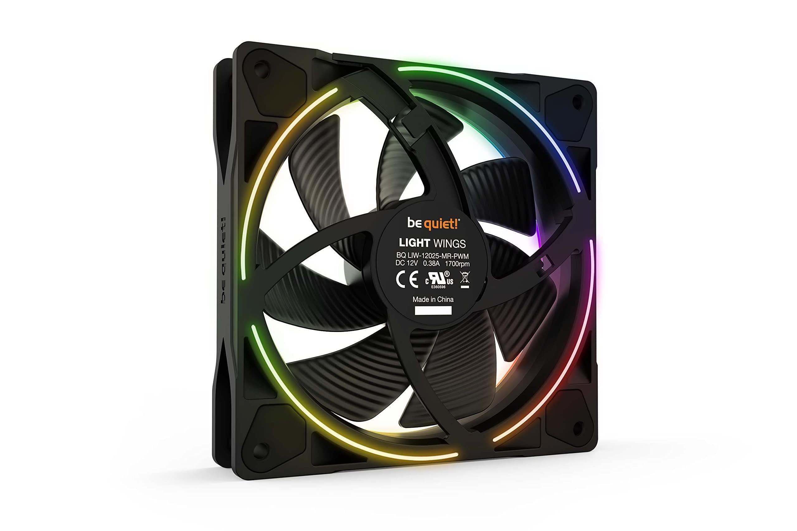 be quiet! be quiet! Light Wings 120mm PWM Premium ARGB Premium Low Noise Cooling Fan | 4-Pin | Black | BL072