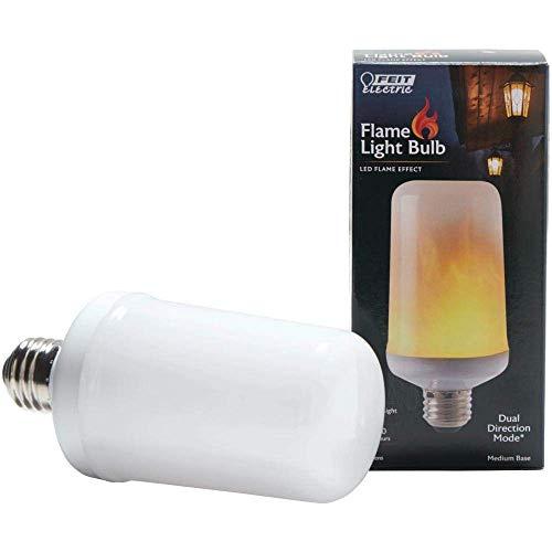 Feit Electric Feit Electric LED Light Bulbs, 3-Watt Non-Dimmable LED Bulb, Color Warm Light (1500K) 80 Lumen, T60 Flame Design LED Bulb