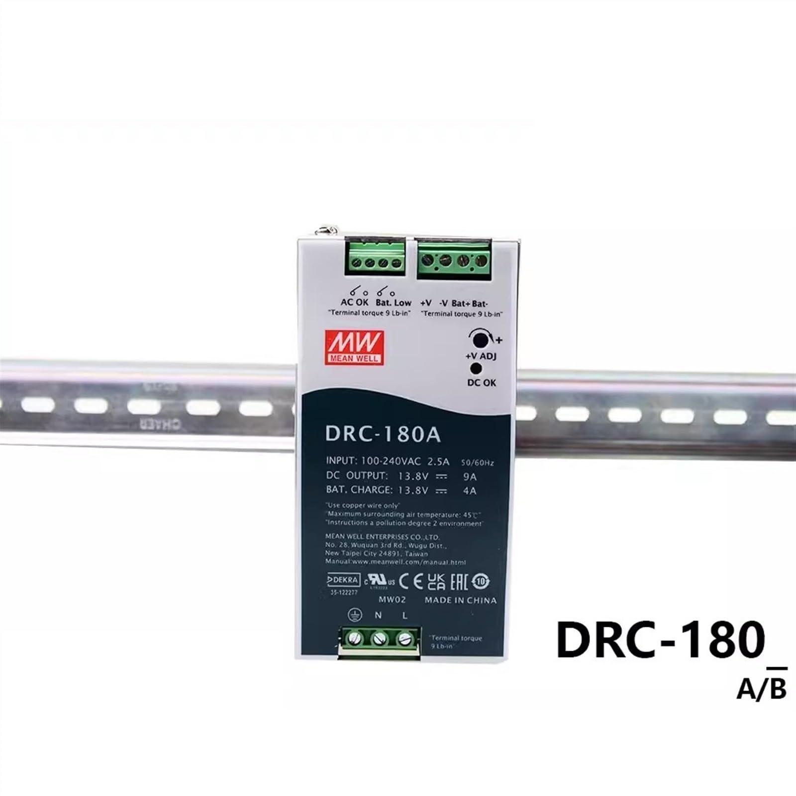 OJKRNXJD OJKRNXJD DRC-180A/B 180W UPS SMPS Switching Power Supply AC DC Din Rail Type Security Dual Output 13.8V 27.6V(DRC-180B)