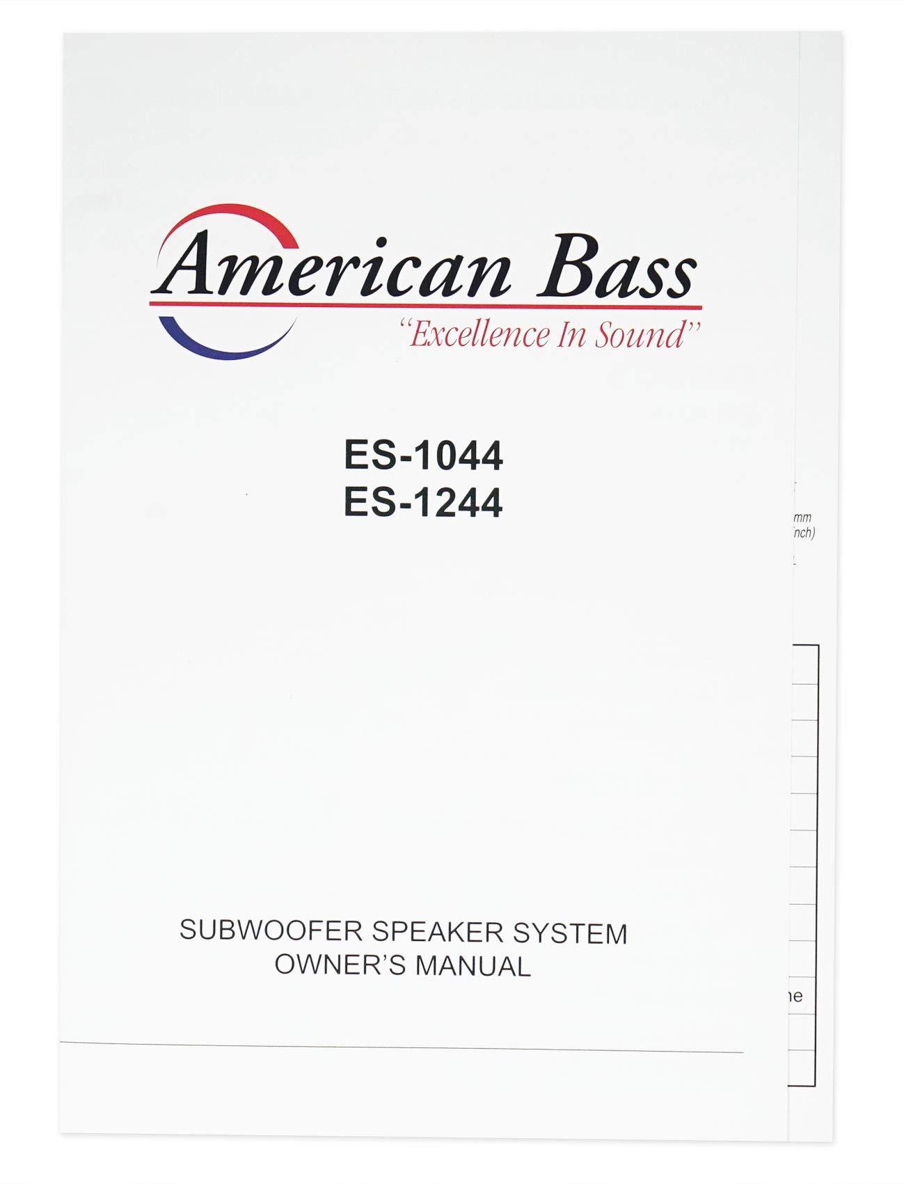 American Bass AMERICAN BASS 2 ES 1044 10\" 1000w Shallow Slim Car Subwoofers 4-Ohm Subs ES1044