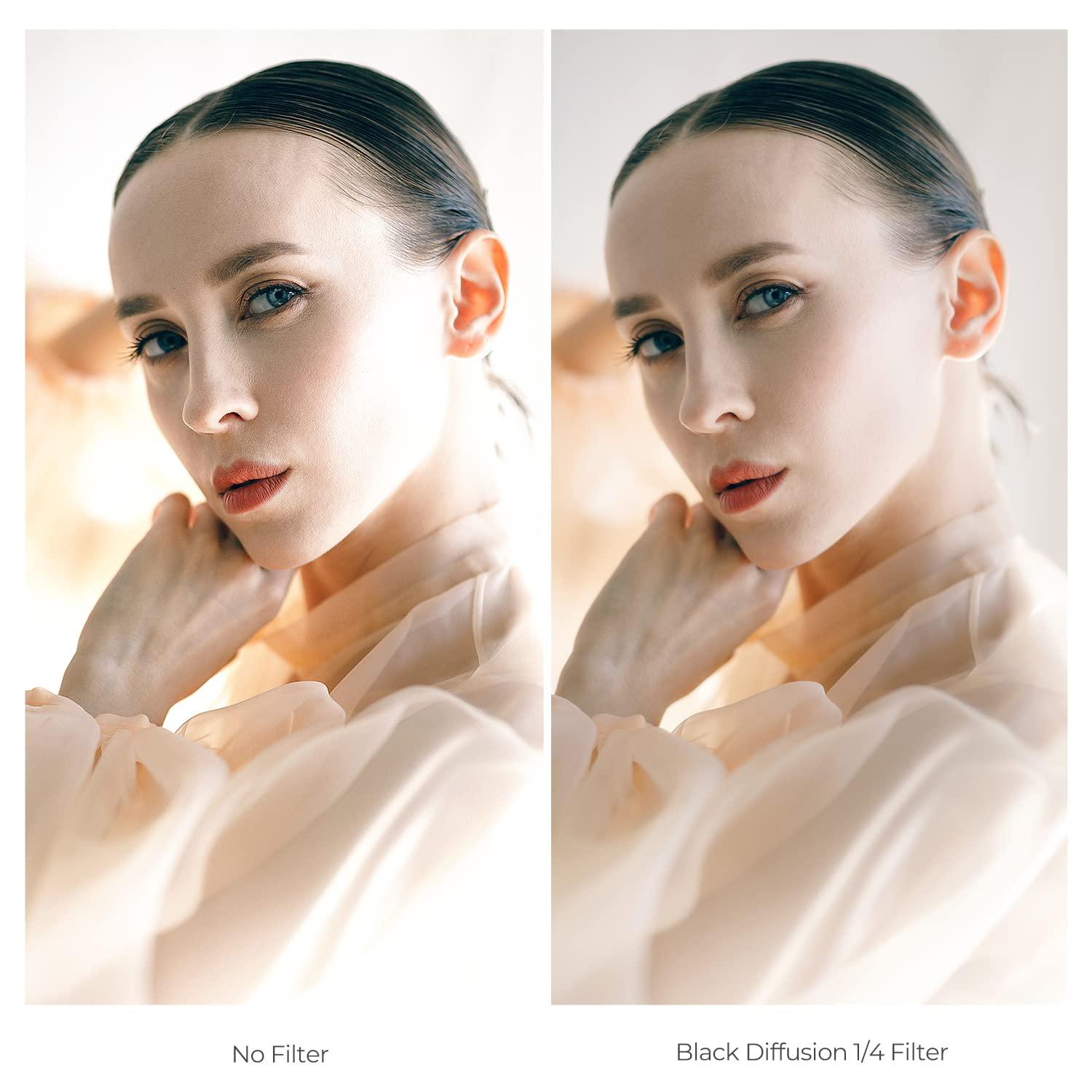 K&F Concept K&F Concept 77mm Black Diffusion 1/4 Filter Waterproof Mist Cinematic Effect Filter with 24 Multi-Layer Coatings for Video/Vlog/Portrait Photography (D-Series)