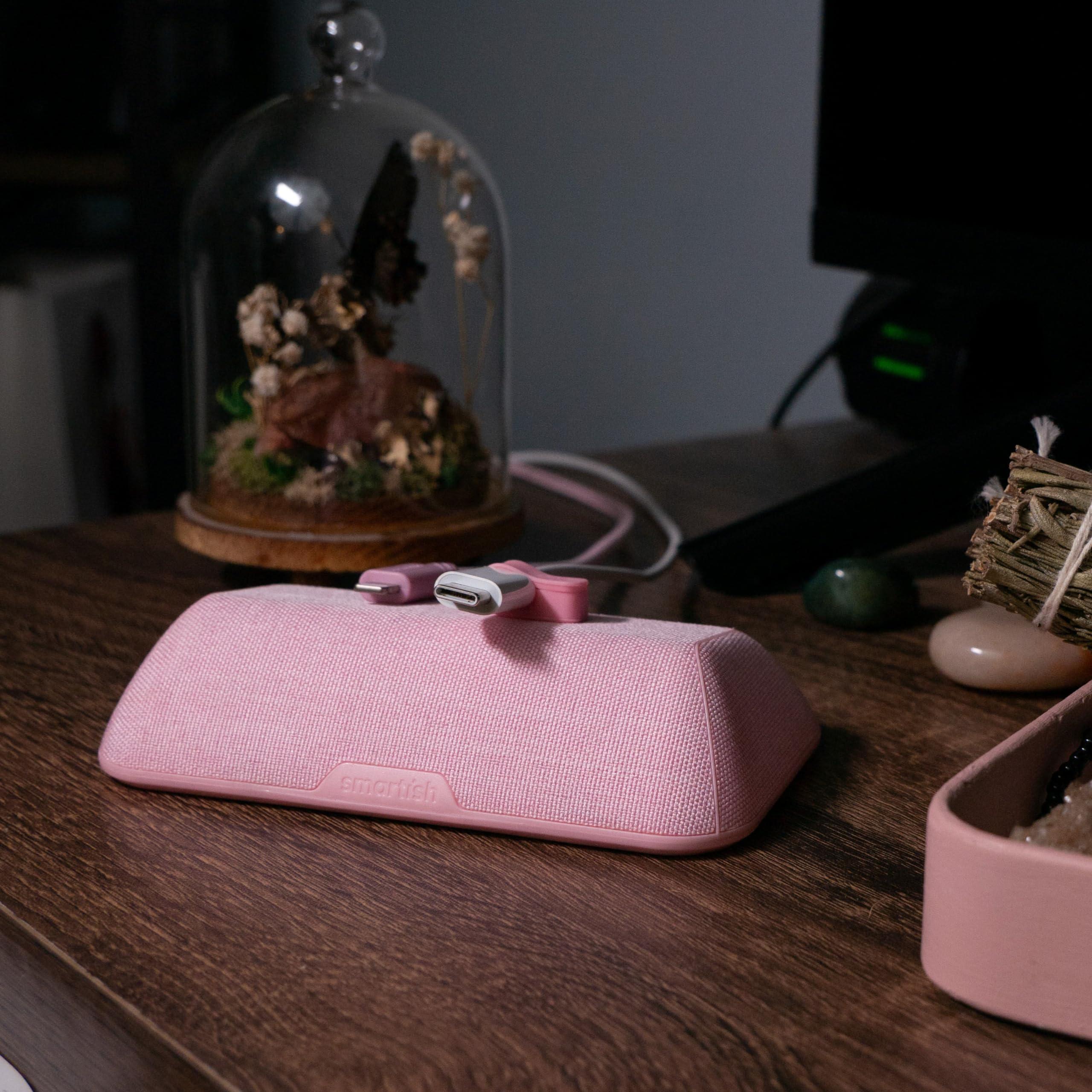 Smartish Smartish Magnetic Cord Holder - Bigger Cable Wrangler Organizer with Magnet Clips for Charger Management on Desktop, Nightstand, or Side Table - Holds 6+ Cables - Lightly Toasted Beige