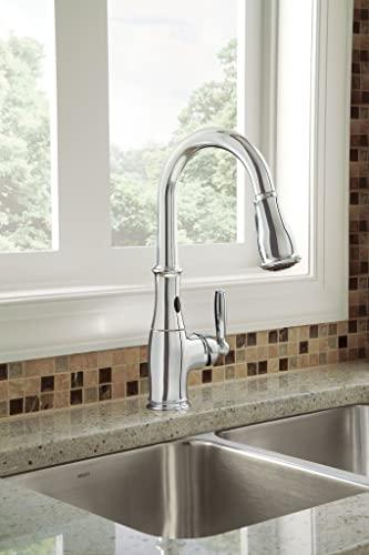 Moen Moen 7185EC Brantford Motionsense Two-Sensor Touchless One-Handle High Arc Pulldown Kitchen Faucet Featuring Reflex, Chrome