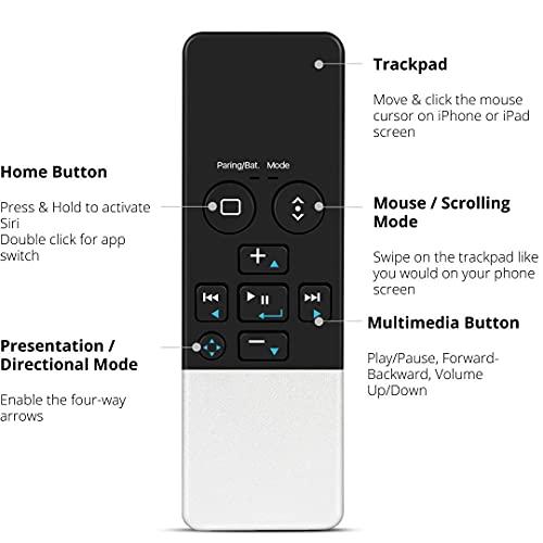 TNP Products TNP Bluetooth Remote Control for iPad iPhone - Trackpad Media Presenter for iOS Mac Android Tablet PC - Wireless Camera Shutter, Media Button, Presentation Clicker, iPad Air Pro, MacBook Pro Mini M1