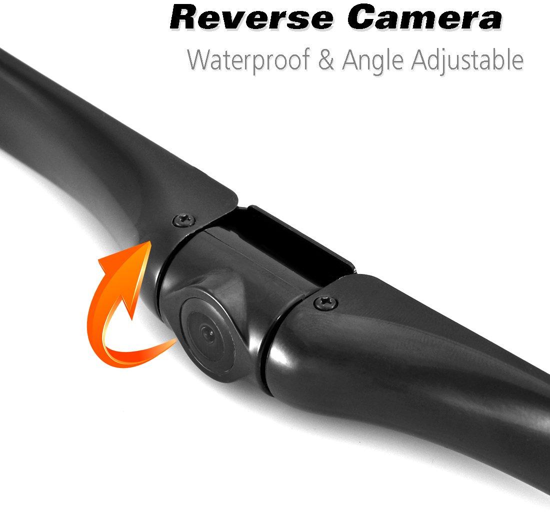 Pyle Pyle Backup Rear View Car Camera Monitor Screen & Alarm Parking Sensors System Reverse Safety Distance Scale Lines, Waterproof Night Vision Angle, 4.3\" LCD Video Display for Vehicles - (PLCMPS48)