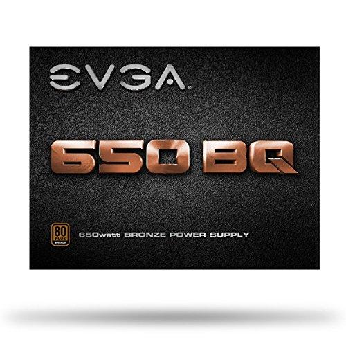 EVGA EVGA 650 Bq, 80+ Bronze 650W, Semi Modular, 5 Year Warranty, Includes Free Power On Self Tester, Power Supply 110-BQ-0650-V1