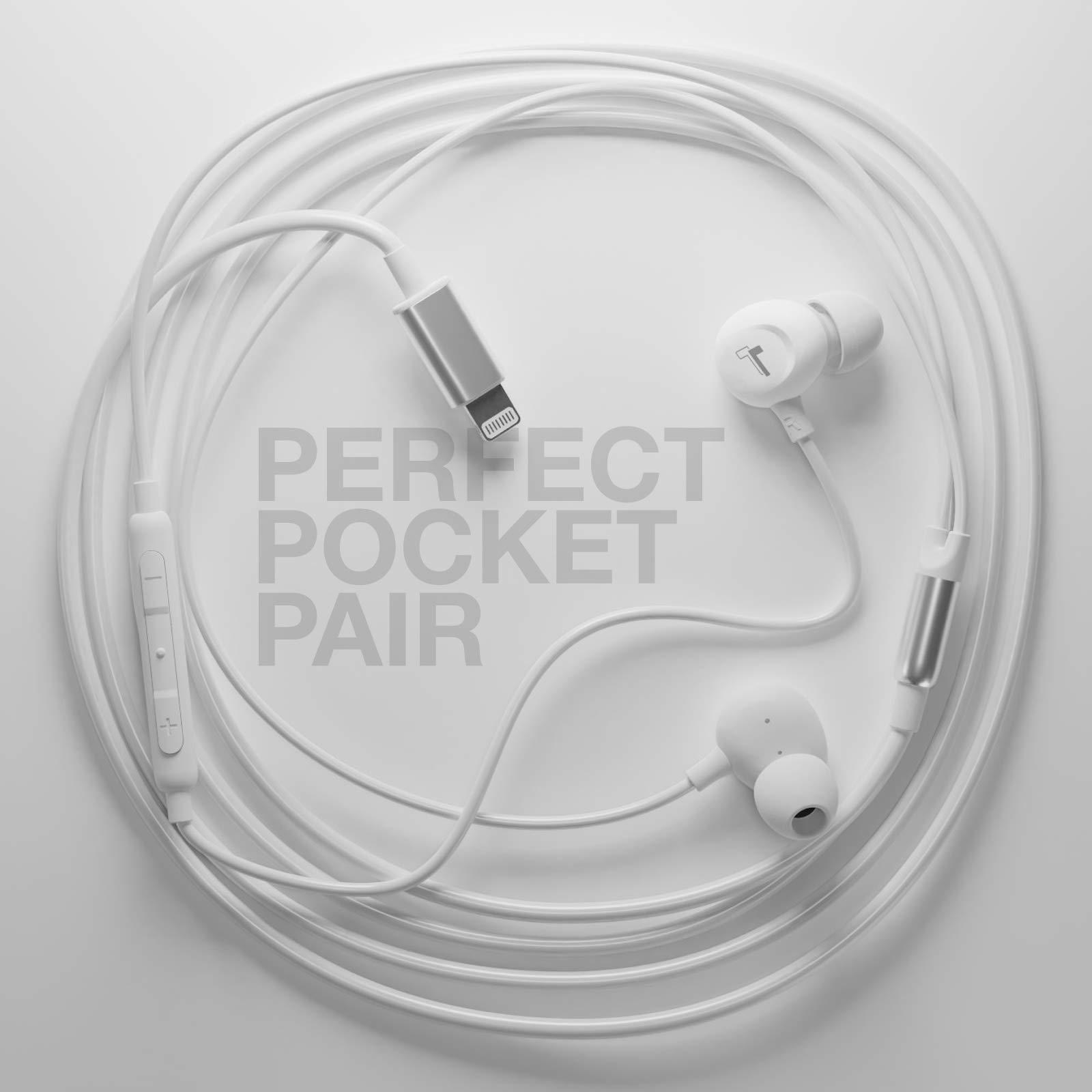 Thore Thore Earbuds for iPhone 12/13/14 Earphones (V60) Wired in-Ear Earbuds (Apple MFi Certified) Lightning Headphones with Mic for iPhone 7/8 Plus, X, Xs, XR, 11, SE, 12, 13/14 Pro Max - White