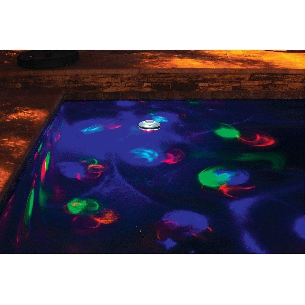 GAME GAME 4312 NEW Underwater Show Bluetooth Wireless Pool Speaker (Waterproof) with Disco Lights, White