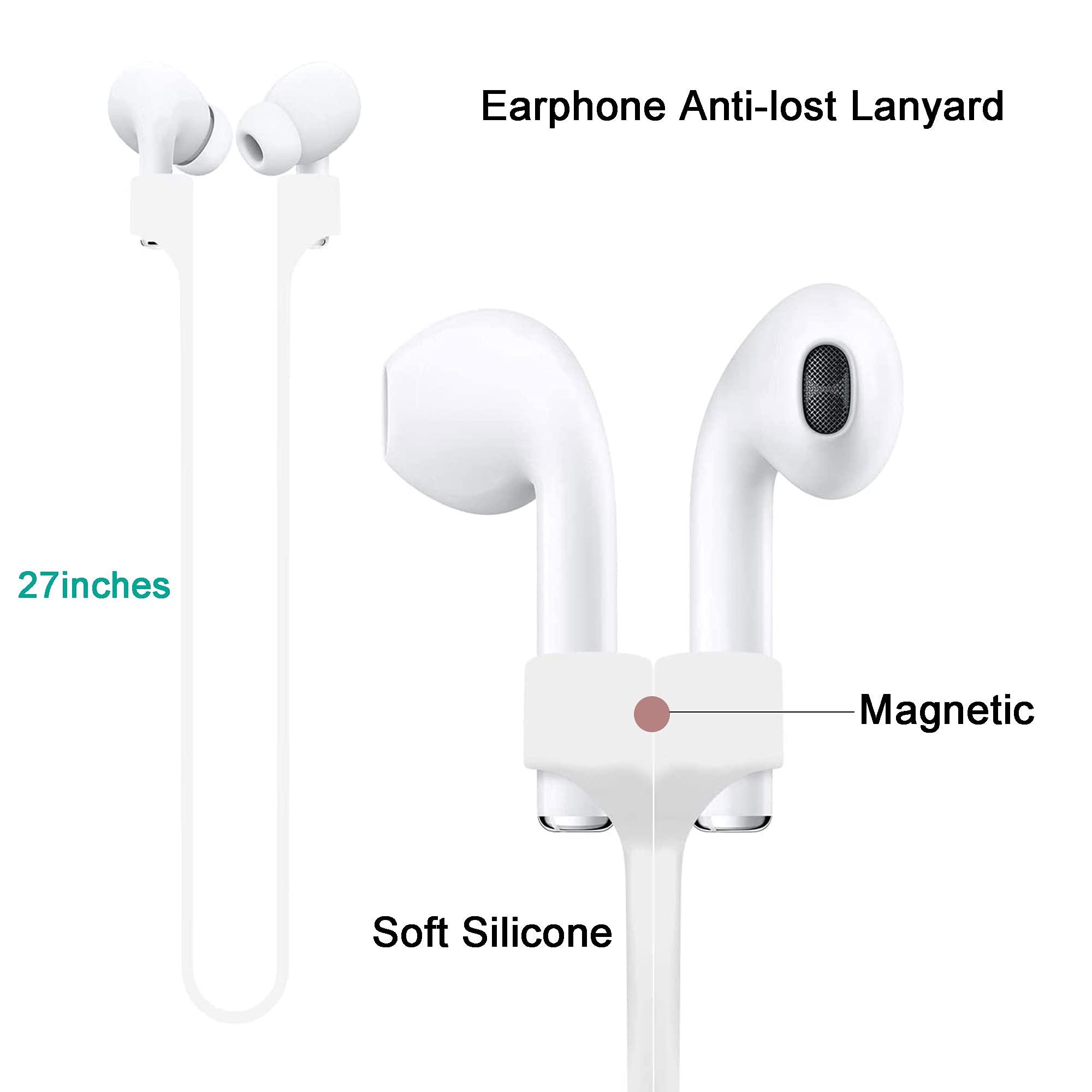 MULTAICH MULTAICH Magnetic Anti-Lost Lanyard for AirPods Earphone,Colorful Soft Silicone Sports Straps, Neck Rope Cord