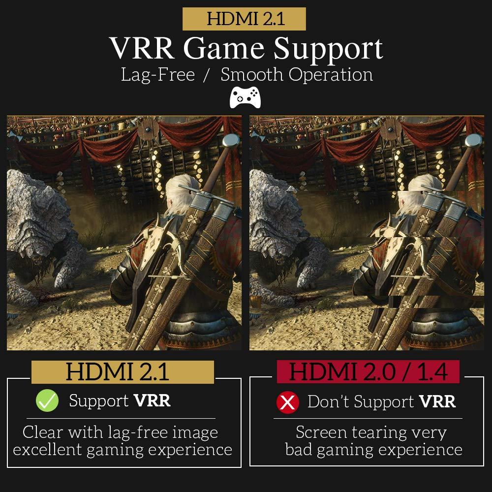 phoossno phoossno Certified 8K HDMI 2.1 Fiber Optical Cable, 10K Ultra High Speed HDMI Gen2 7.5m 25ft 48Gbps 4K120Hz 8K120Hz 10K120Hz, eARC Dolby Vision Atmos HDR10 RTX 3080/3090 4090 PS5 Xbox Sony LG C9/B9