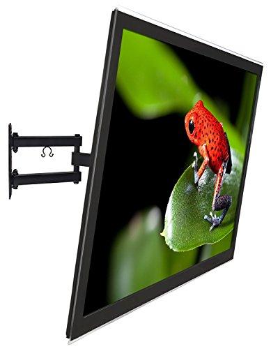 Mount-It! Mount-It! Full Motion TV Wall Mount | Swivel, Tilting, Articulating Flat Screen TV Bracket for 26-55 Inch | Arm Extension up to 17-Inch | 77lb Capacity (Black)