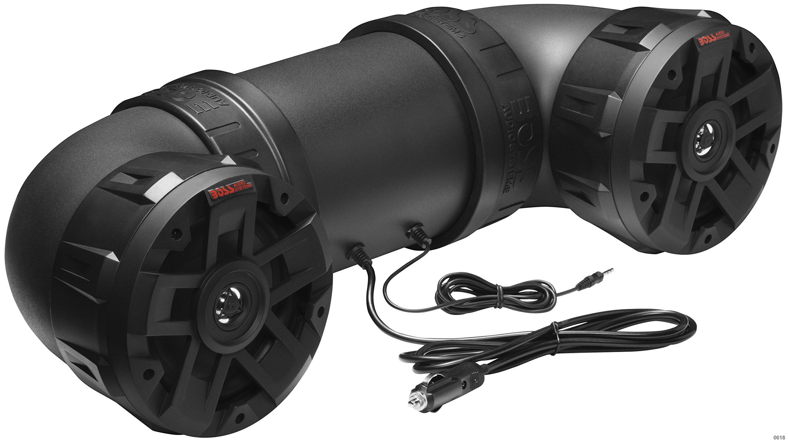 BOSS Audio Systems BOSS Audio Systems ATV6.5B ATV UTV Weatherproof Sound System - 6.5 Inch Speakers, 1.5 Inch Tweeters, Built-in Amplifier, Bluetooth, Easy Installation for 12V Vehicles