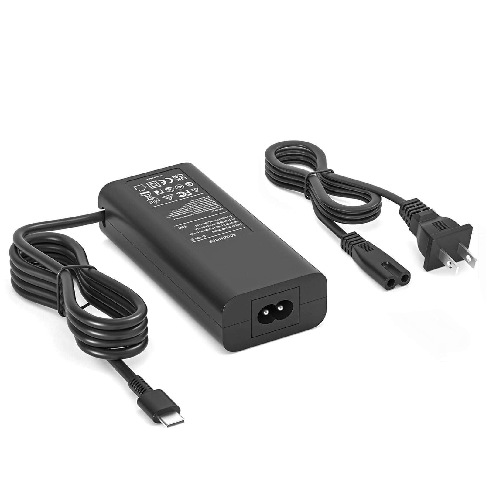 ActZone 65W USB C Laptop Charger for LG Gram 17 16 15 14 Series Dell Latitude 5000 5540 5420 5430 5520 7000 7420 7215 7490 7410 XPS 13 7390 9250 Chromebook 3100 HA65NM190 LA65NM190 Type C Fast Power Adapter
