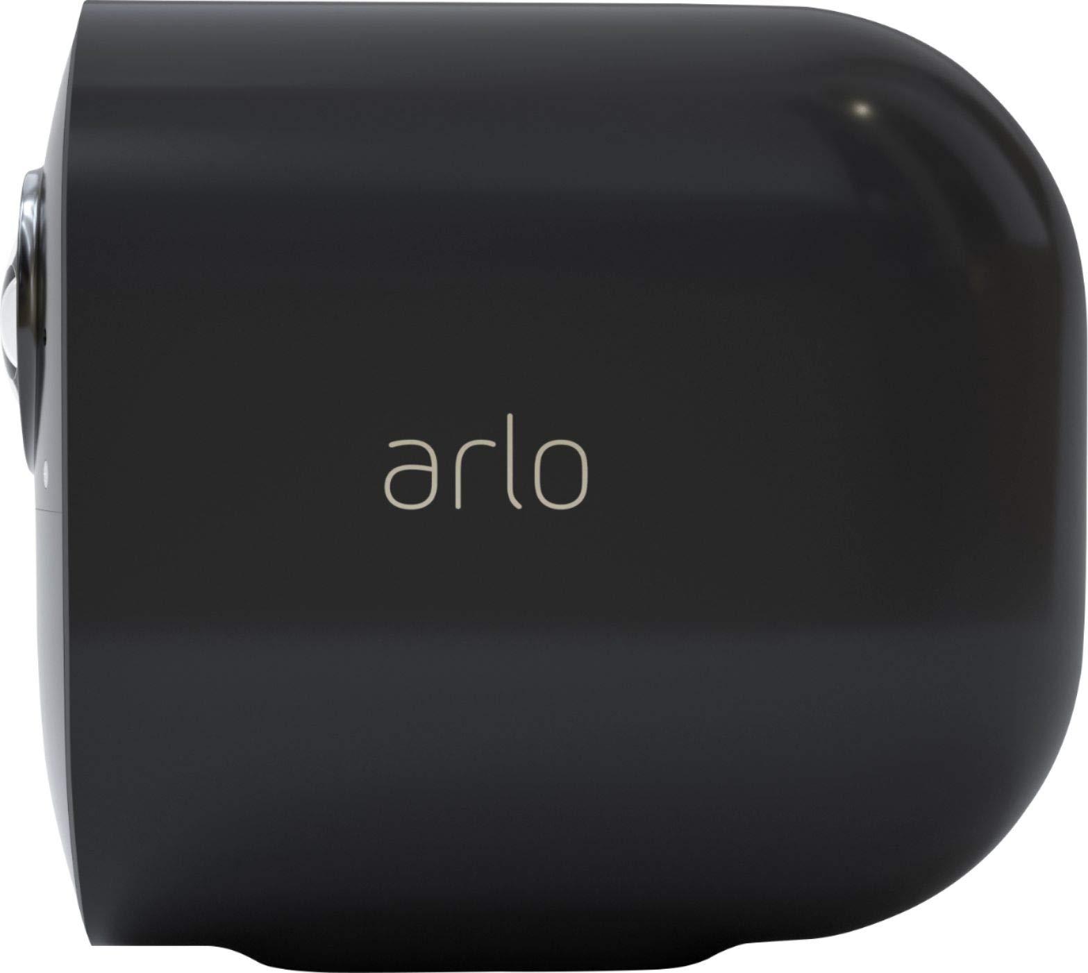 Arlo Arlo Ultra - 4K UHD Wire-Free Security 2 Camera System | Indoor/Outdoor with Color Night Vision, 180 View, 2-Way Audio, Spotlight, Siren | Compatible with Alexa and HomeKit |Black