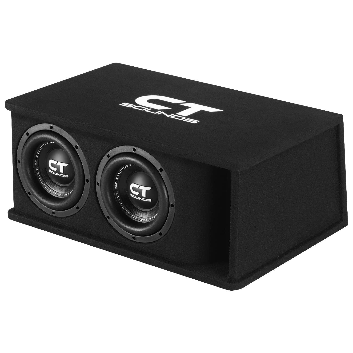 CT Sounds CT Sounds Dual 8 1600W Loaded Tropo Series Ported Car Subwoofer Box - TROPO-2X8D4