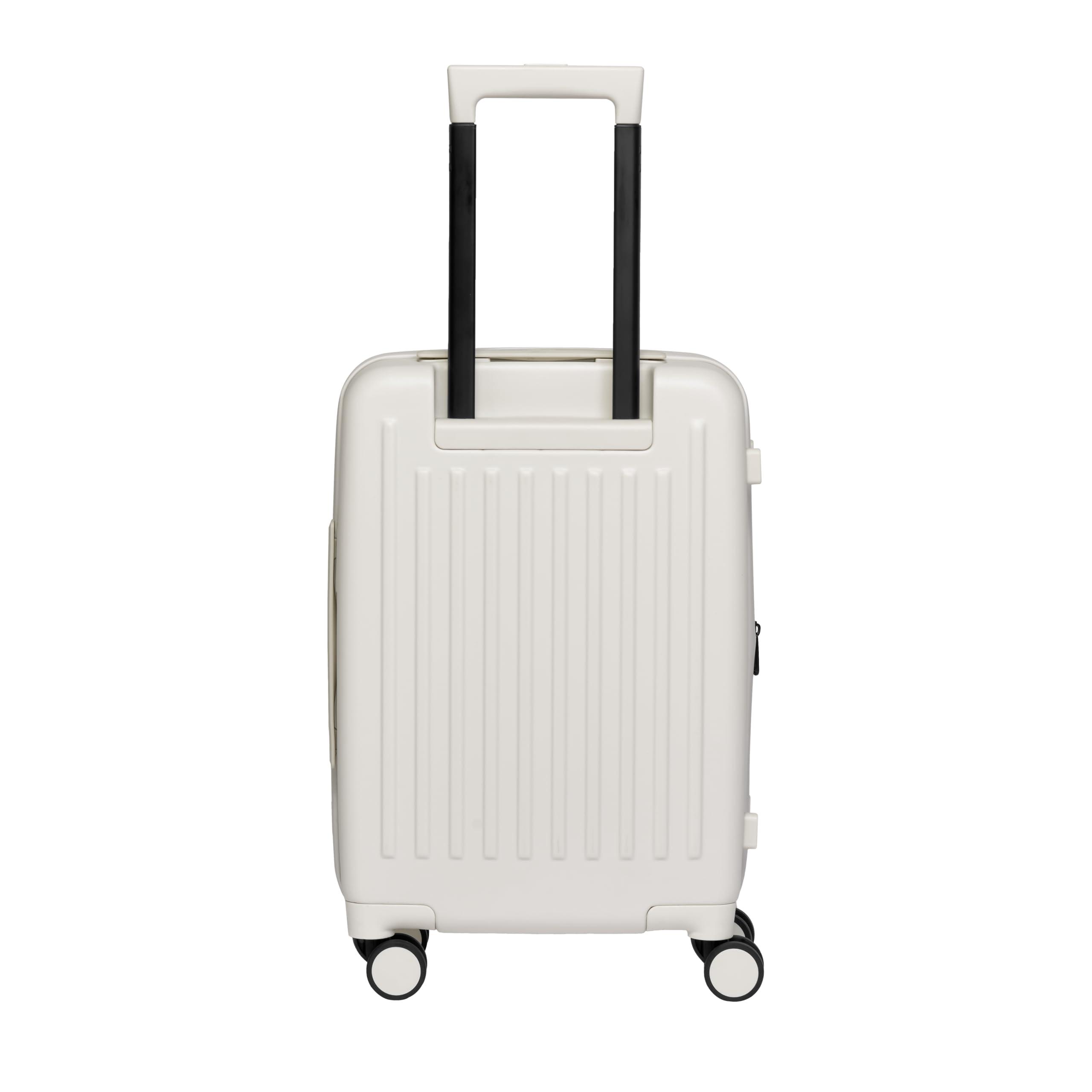 acer Acer Hardside Expandable Luggage Laptop Bag with Spinner Wheels, White