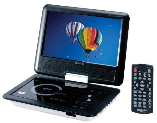 Craig Electronics Craig 9-Inch TFT Swivel Portable DVD/CD Player with Remote, Black (CTFT712)