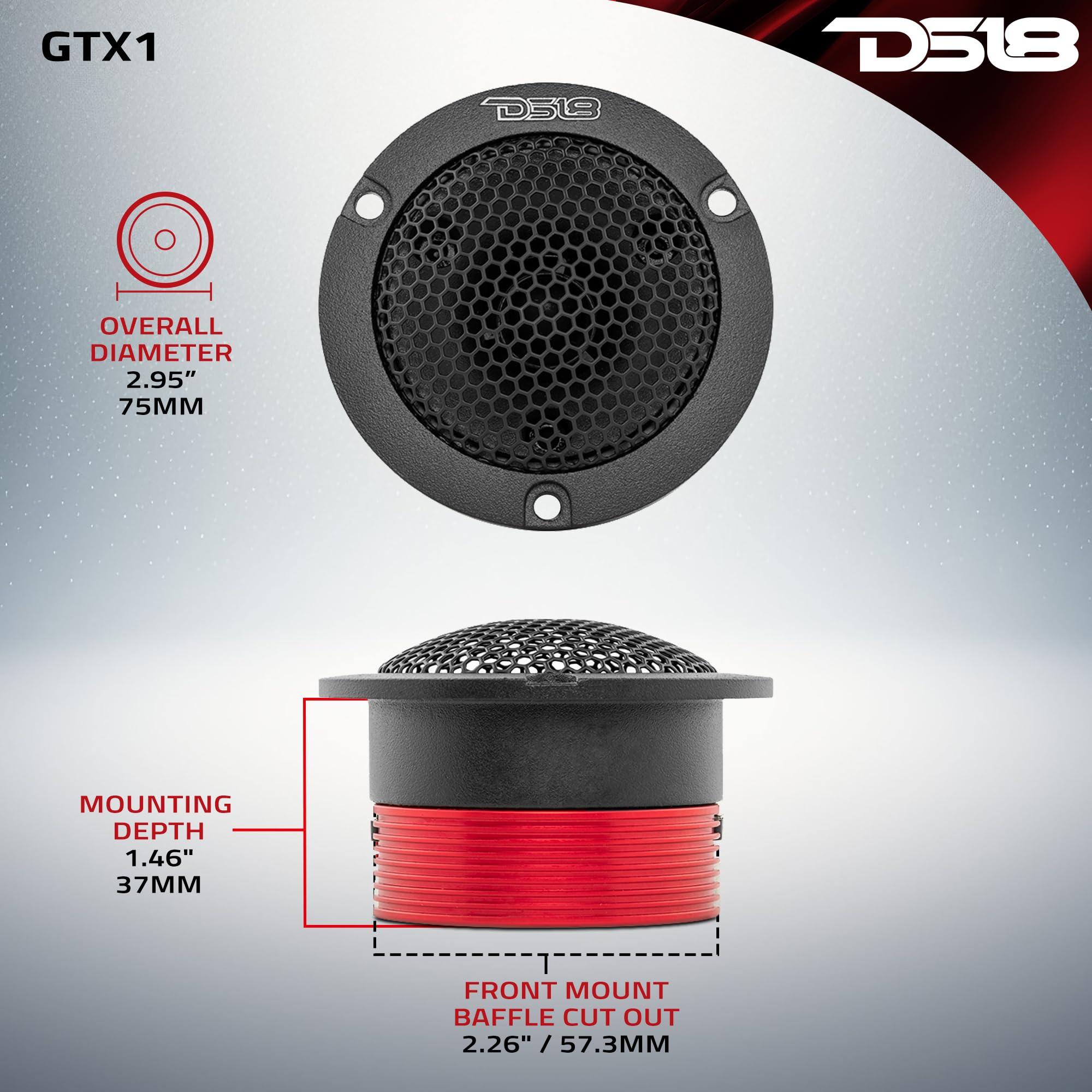DS18 DS18 GTX1 1" Vc Die Cast Titanium Compression Neodymium Super Bullet Tweeter 240 Watts 4-Ohm-PRO Tweeters are The Best in The Pro Audio and Voceteo Market (Single)