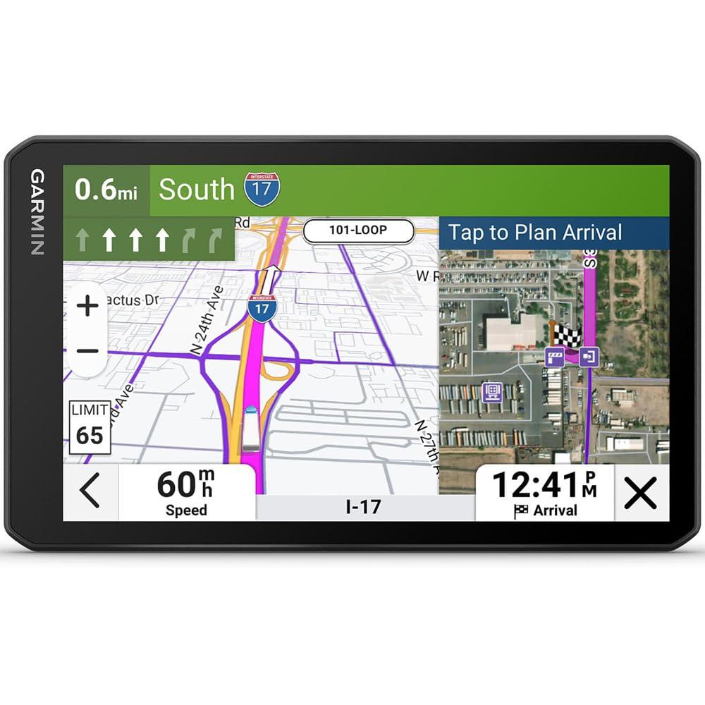 Garmin Garmin 010-02924-00 dezl OTR720 7" GPS Truck Navigator, Custom Truck Routing, Satellite Imagery | Official USA Partner Model | Bundle with Hard EVA Case, 32GB MicroSD Card, Deco Gear Dual Car Socket