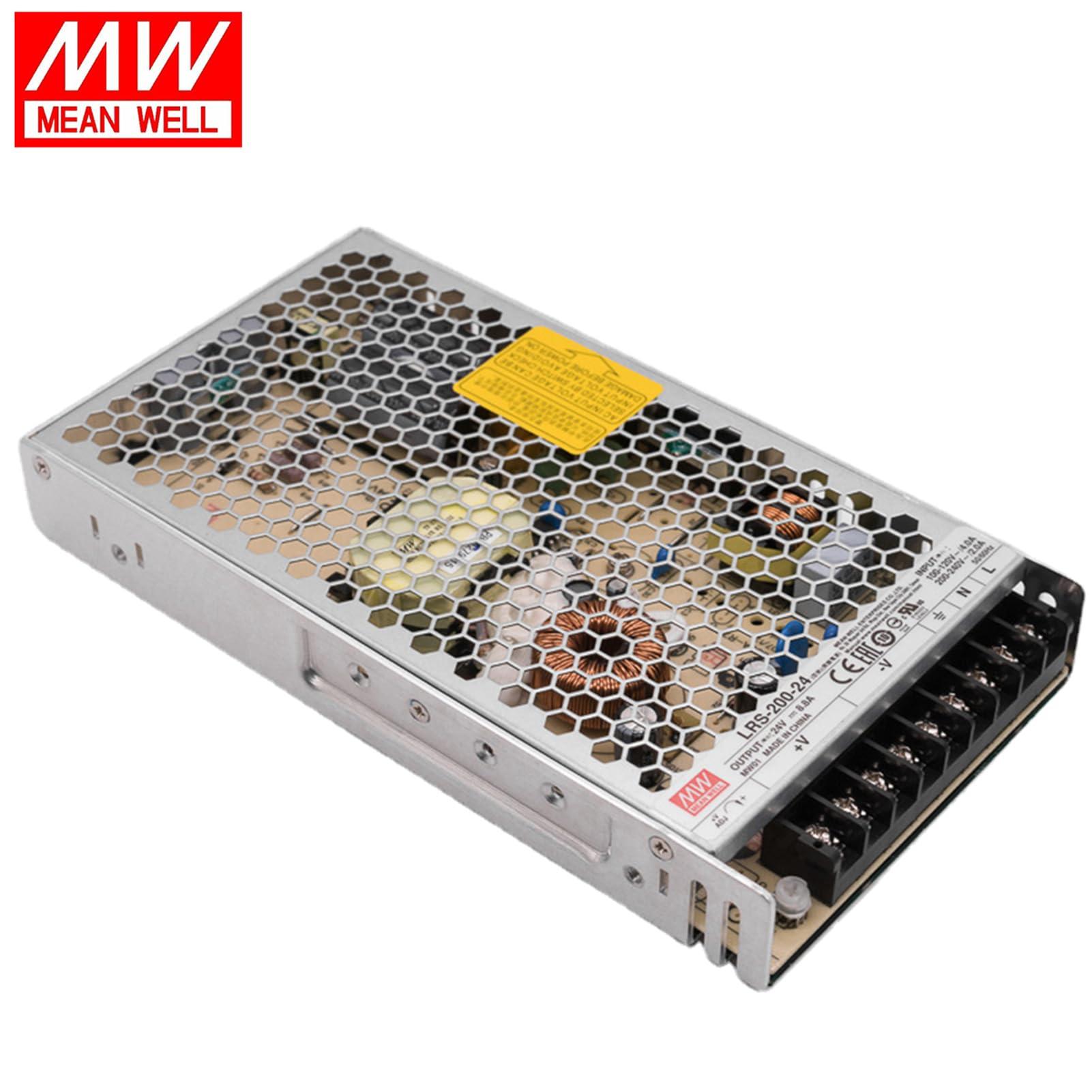 FuDianMall Mean Well 200W Single Output Switching DC Power Supply Variable Power Supply 12V 17A (LRS-200-12 12V/17A/204W/Enclosed Power)