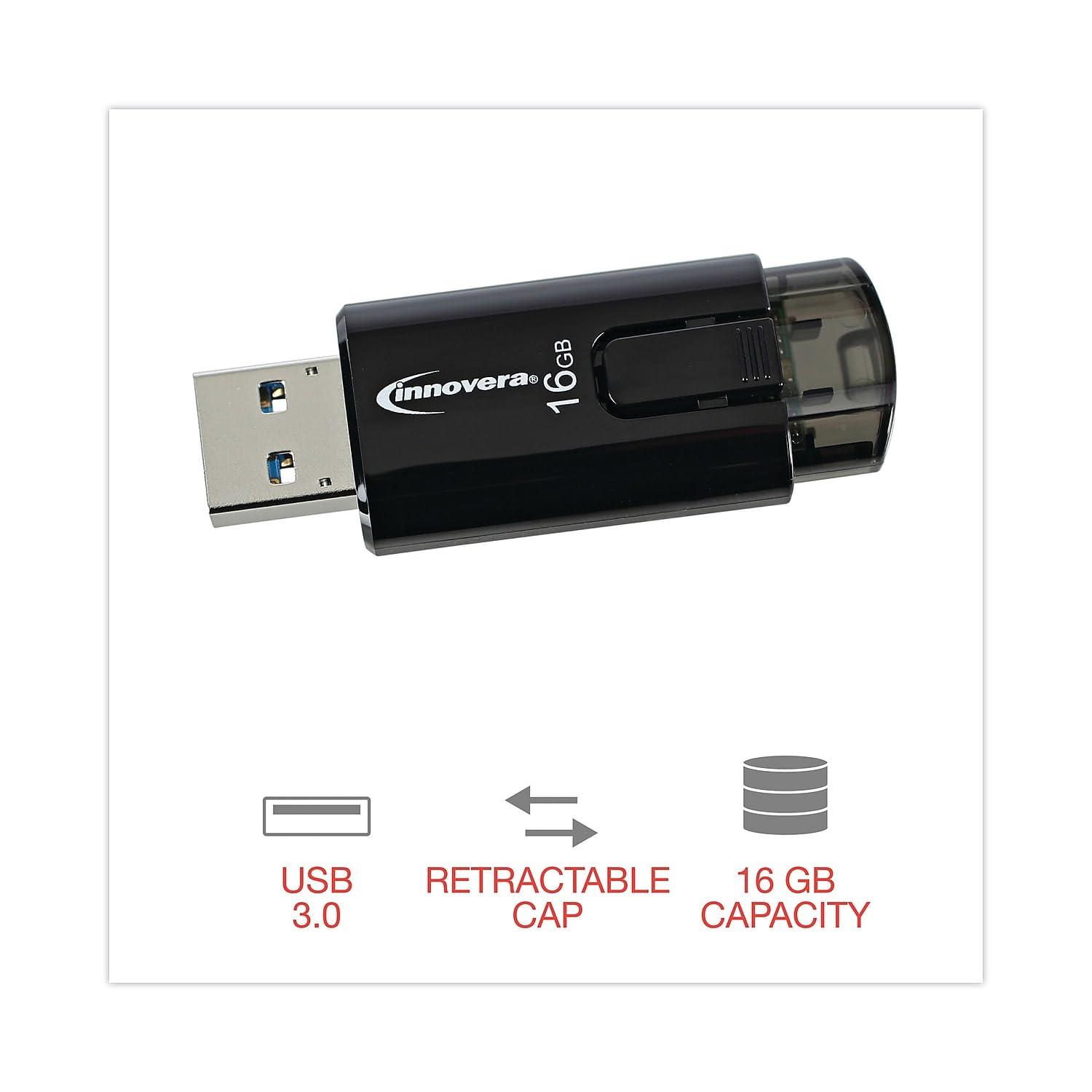 Innovera Innovera 82316 16 GB USB 3.0 Flash Drive (3/Pack)