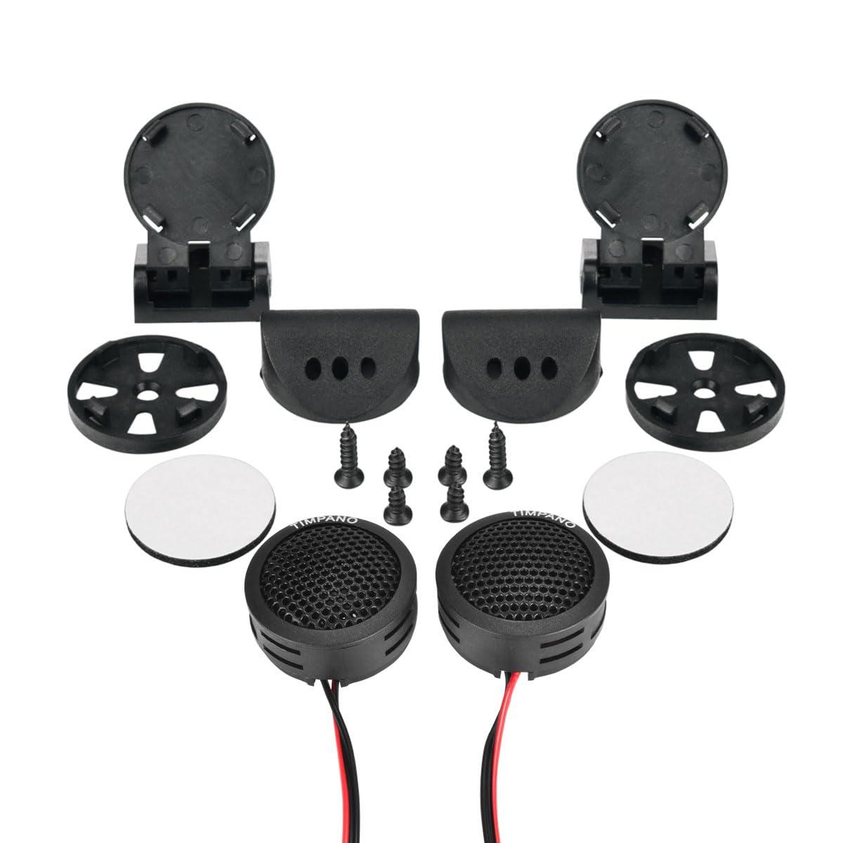 Timpano Timpano TPT-ST1 Dome Tweeter, 1 Inch Tweeter Set for Car Audio, Angle or Surface Mount Tweeters, 4 Ohm Soft Dome 150 Watts Max Power Tweeter for Pro Car Audio (Pair)