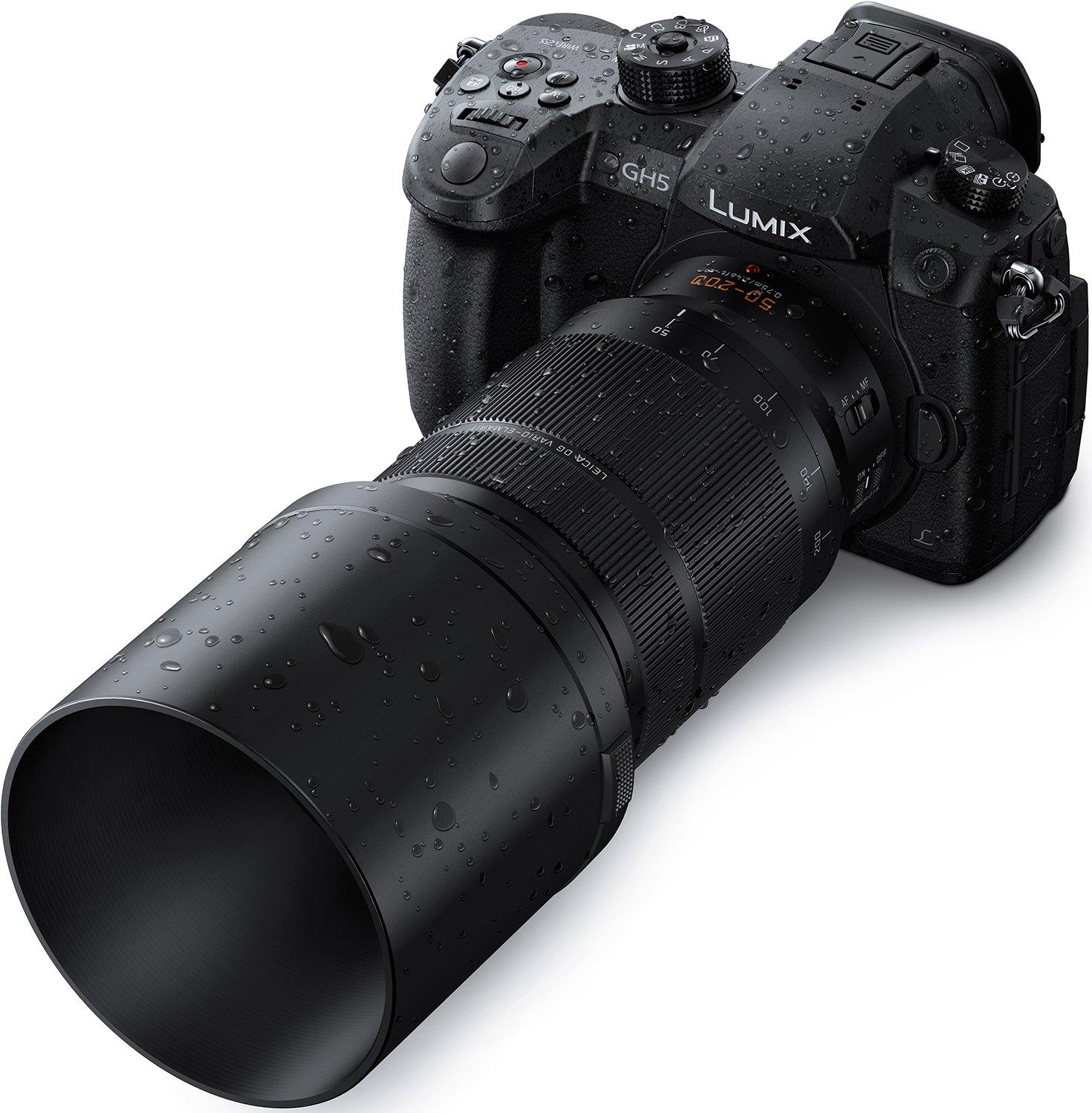 Panasonic Panasonic LUMIX Professional 50-200mm Camera Lens, G Leica DG Vario-ELMARIT, F2.8-4.0 ASPH, Dual I.S. 2.0 with Power O.I.S, Mirrorless Micro Four Thirds, H-ES50200 (Black)