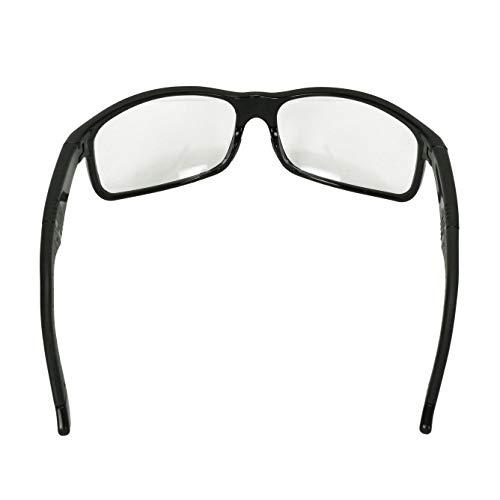 Radians Crossfire CK7 Premium Safety Eyewear, Shiny Black Frame with Clear Lens