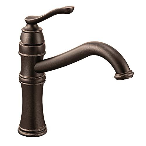 Moen Moen 7240ORB Belfield Traditional One Handle High Arc Kitchen Faucet with Optional Deckplate Included, Oil Rubbed Bronze