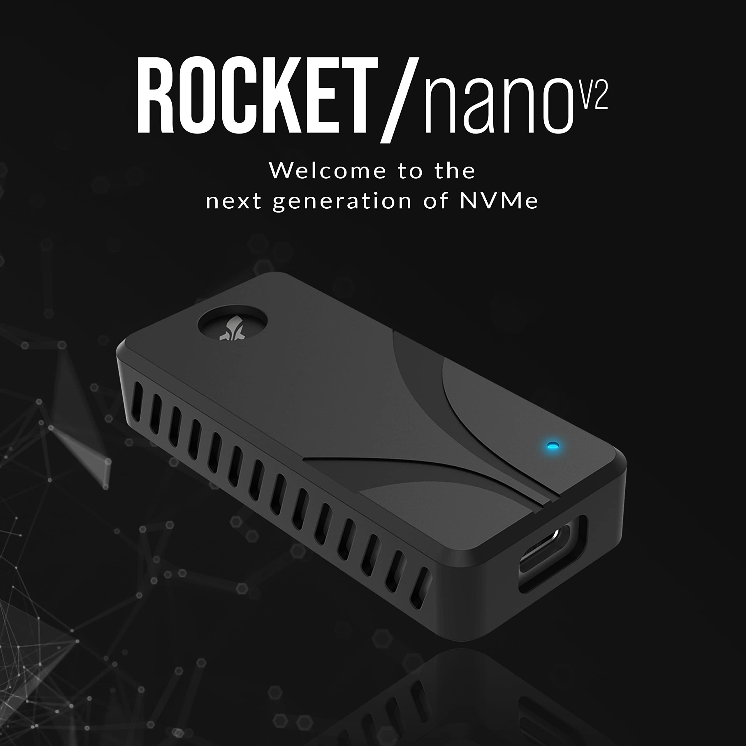 SABRENT SABRENT 2TB External Aluminum SSD, Rocket Nano V2, USB 3.2 Gen 2x2, 1500 MB/s Transfer Speeds [SB-2TB-NAV2]