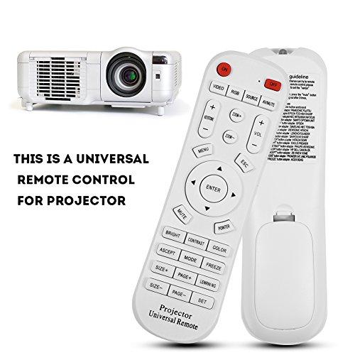 Tihebeyan Universal Projector Remote Control, White Universal Remote Control for Projector Universal Smart Projector Controller