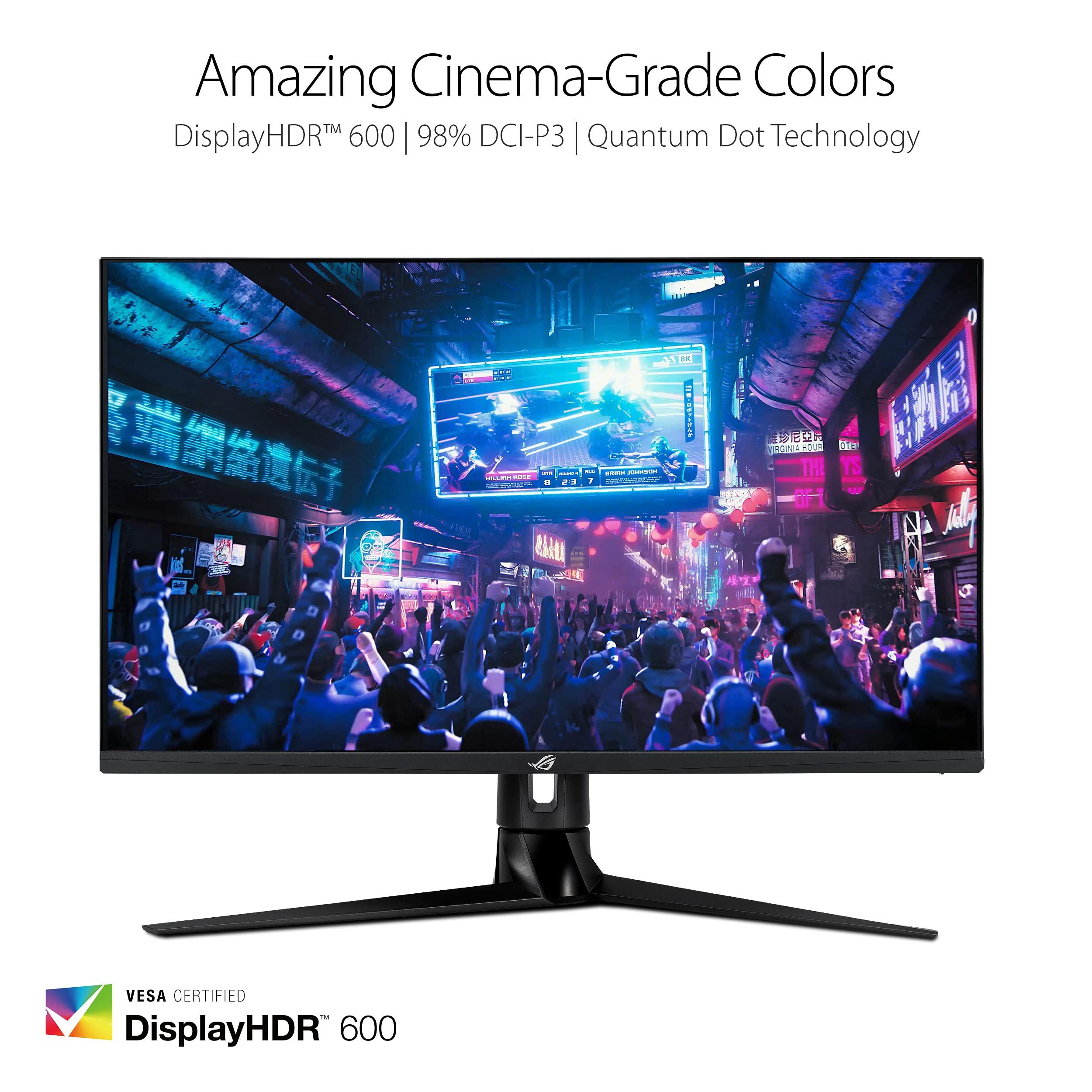 ASUS ASUS ROG Swift PG32UQ 32” 4K HDR 144Hz DSC HDMI 2.1 Gaming Monitor, UHD (3840 x 2160), IPS, 1ms, G-SYNC Compatible, Extreme Low Motion Blur Sync, Eye Care, DisplayPort, USB, DisplayHDR 600