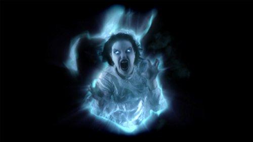 Reaper Brothers Lighting AtmosFear FX Ghostly Apparitions & Bone Chillers DVD Plus Reaper Brothers High Resolution Rear Projection Screen for Virtual Halloween Window Projection Movies