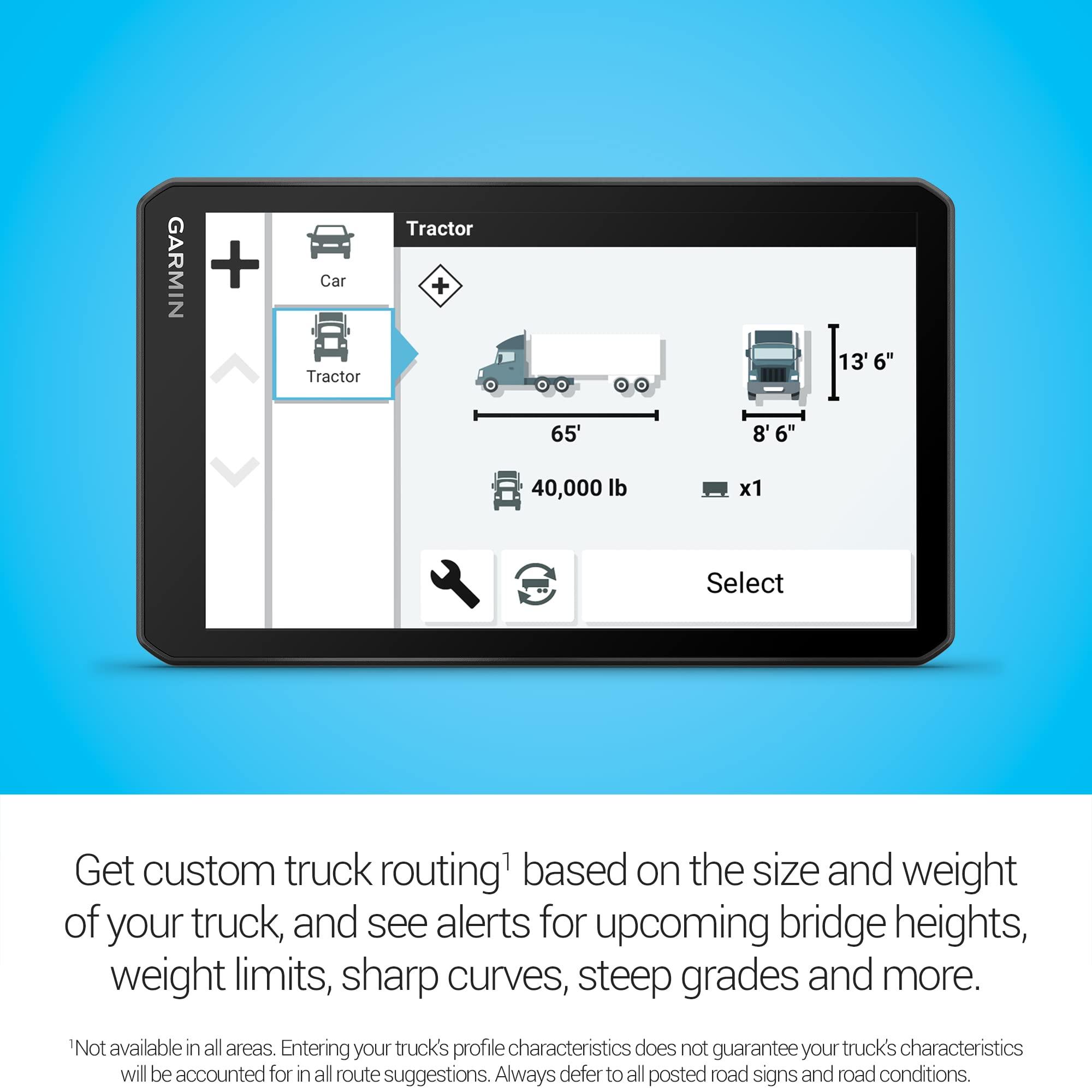 Garmin Garmin dezl OTR710, Large, Easy-to-Read 7 GPS Truck Navigator, Custom Truck Routing, High-Resolution Birdseye Satellite Imagery, Directory of Truck & Trailer Services (Renewed)