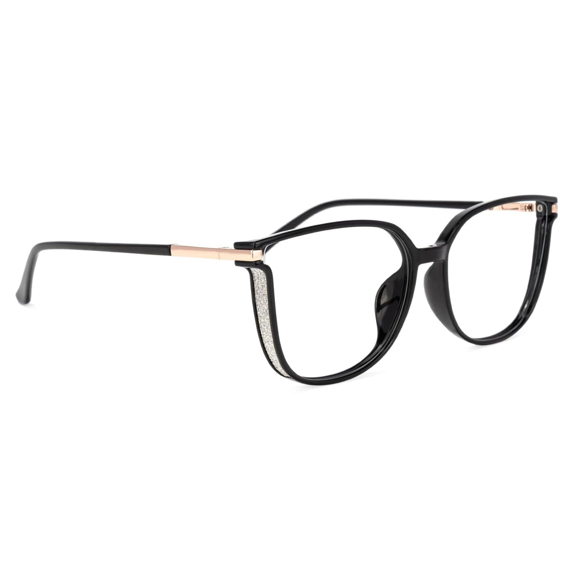 Zeelool Zeelool Blue Light Blocking Glasses, Cat Eye Glasses Frame for Women with Non-prescription Clear Lens Rodz ZTX548130-01 Black