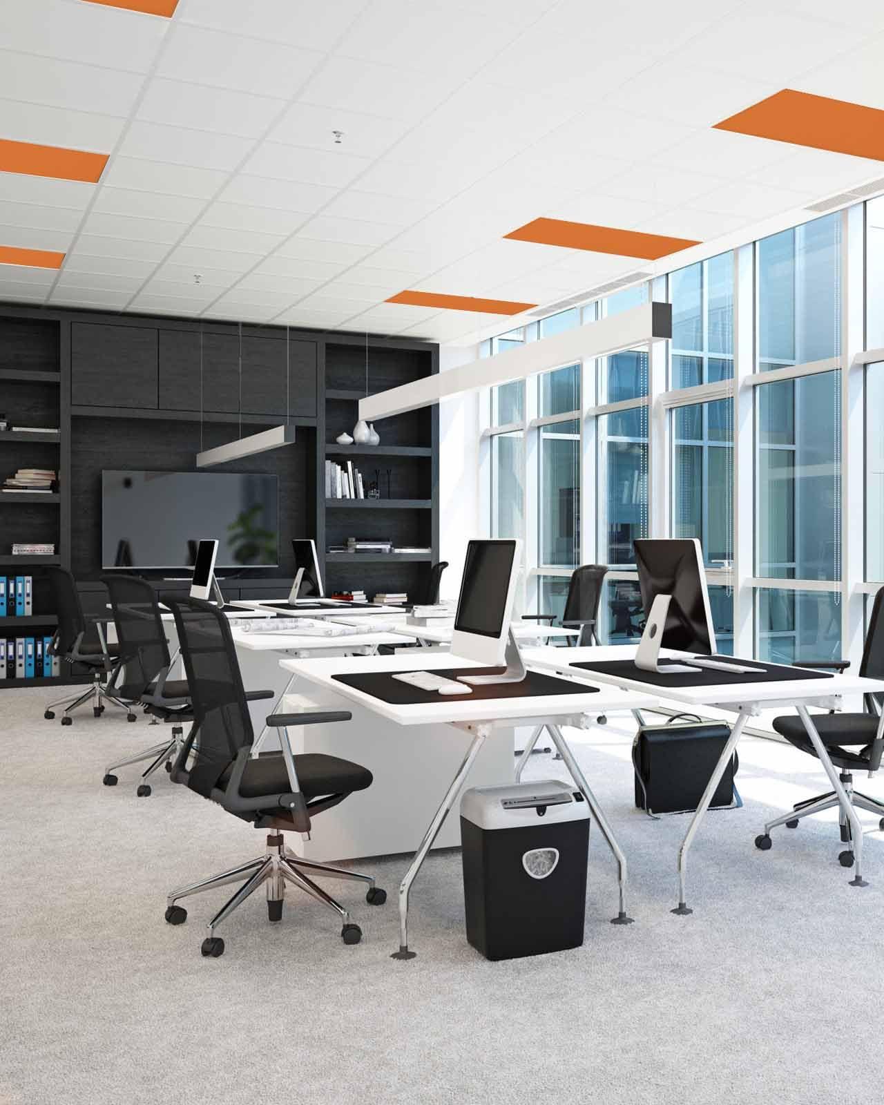 Wowouhiya Wowouhiya Fluorescent Light Cover for Ceiling, Orange Magnetic Classroom Filters 4x2 Feet, Pure Orange Decorative Covers for Office