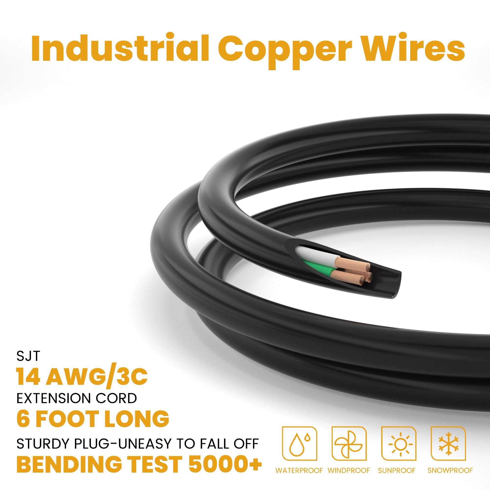 CFMASTER 12 Outlet Long Power Strip Surge Protector with 2100 Joules, 3FT Power Cord, Wide Spaced Outlet Power Bar, Overload Protection Switch, Industrial Heavy Duty for Work Bench, Shop, Garage (Black)