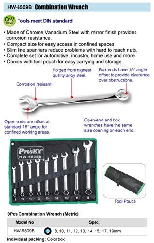 Pro'sKit Pro'skit HW-6509B 9Pcs Combination Wrench (Metric) Hand Tools