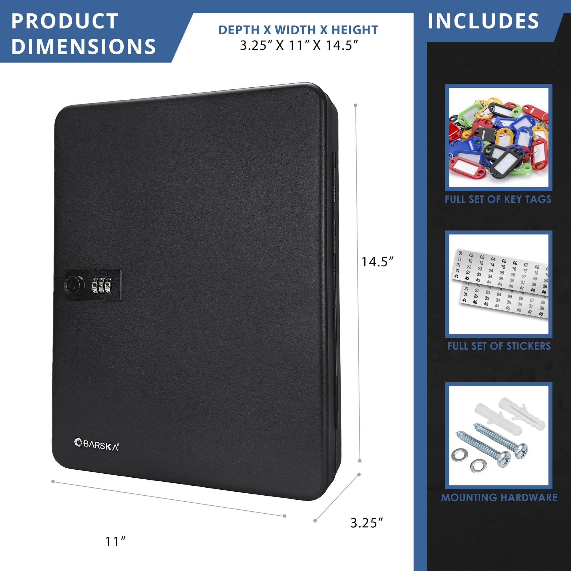 BARSKA Barska Combination Lock Key Kabinet Drop Box Wall Mount - Basic 156 Position