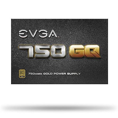 EVGA EVGA 210-GQ-0750-V1 750 GQ, 80+ GOLD 750W, Semi Modular, EVGA ECO Mode, 5 Year Warranty, Power Supply, Black