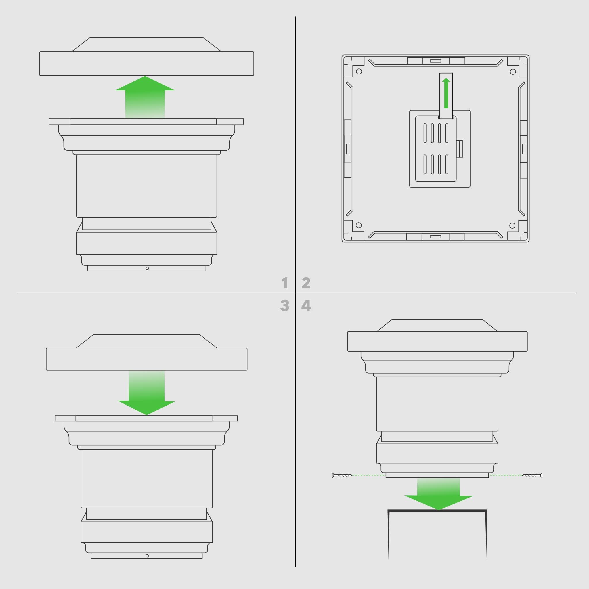 Classy Caps Classy Caps SL074W PVC Solar Post Cap, 4" x 4", White