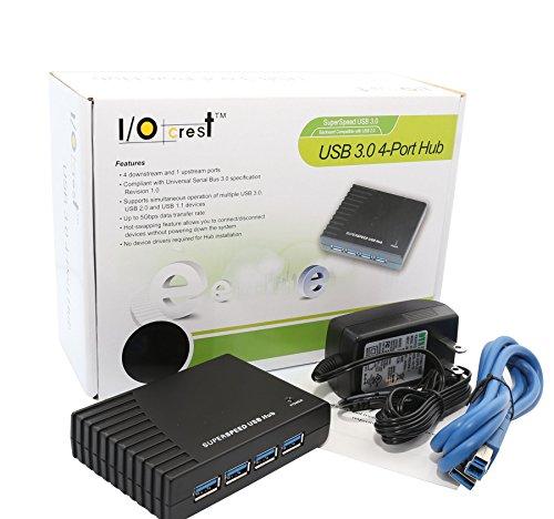 IO CREST Syba SY-HUB20062 SuperSpeed USB 3.0 4-Port Hub Backward Compatible with USB 2.0