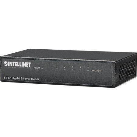 branded INTELLINET 530378 5-Port Gigabit Desktop Ethernet Switch electronic consumer