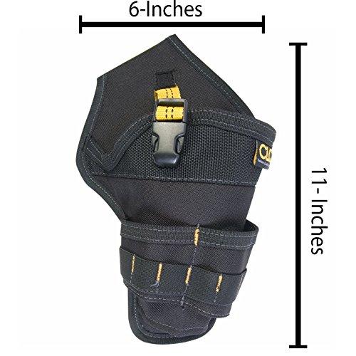 Custom Leathercraft CLC Custom Leathercraft 5023 Deluxe Cordless Poly Drill Holster, Black